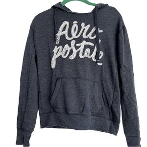 Aeropostale blue hoodie with silver logo.  Size small